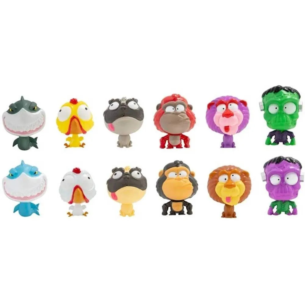 مجموعة مجسمات شخصيات البيض الكرتونية داخل كبسولة