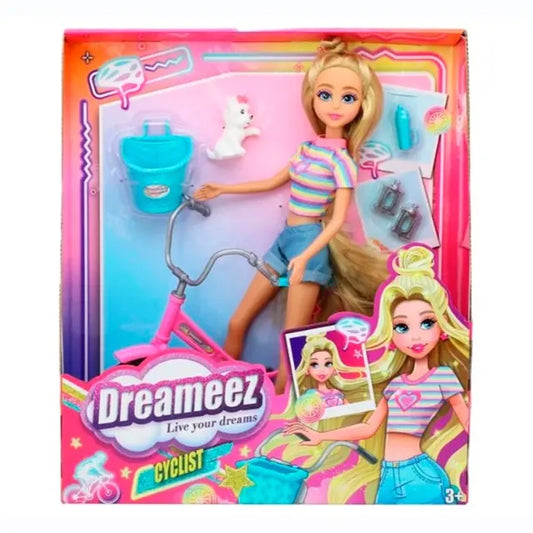 فانفيل - مجموعة دمية دريميز مع دراجة 29 سم
