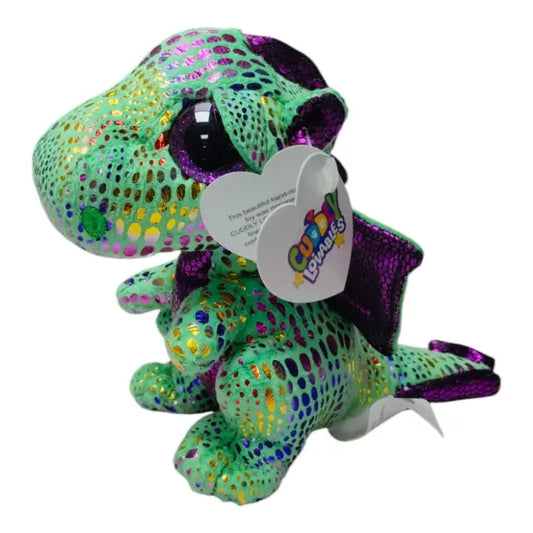 كادلي لوفابلز - دمية قطيفة دراجون لون أخضر مقاس 15 سم