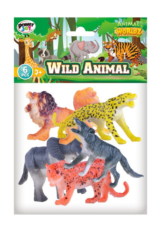 باور جوي - مجموعة حيوانات السفاري 4 بوصة 6 قطع