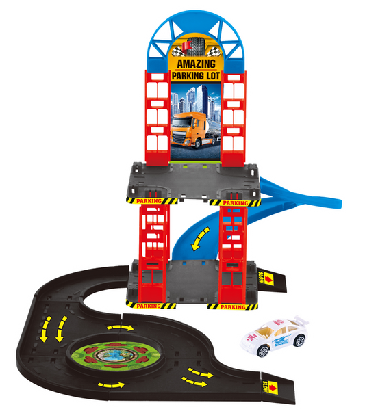 باور جوي - مجموعة لعب كراج + سيارة في فروم