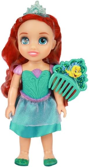 دمية أميرة ديزني الصغيرة مع مشط أريل