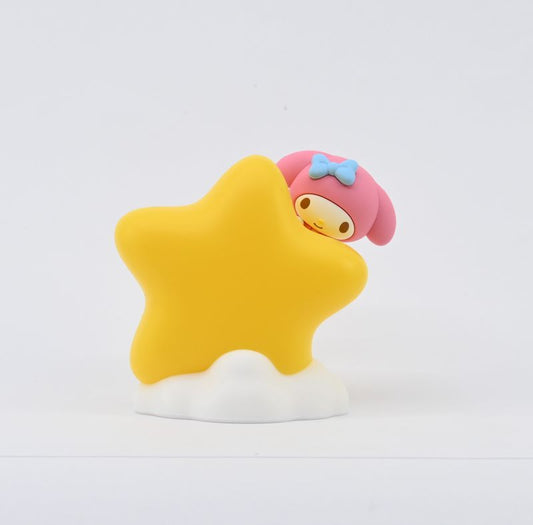 هالو كيتي - مصباح ليلي على شكل نجمة يعمل بالبطارية - قطعة واحدة