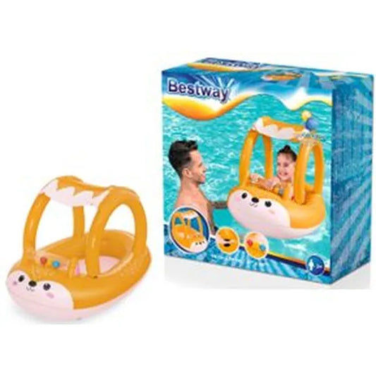 بيست واي - مقعد عوامة للأطفال بحماية من الأشعة فوق البنفسجية - فريندلي فوكس 94×66