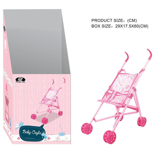 باور جوي - عربة اطفال كايلا للدمى وردية