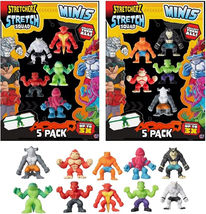 طقم شخصيات ستريتش ميني 5 قطع قابلة للتمدد