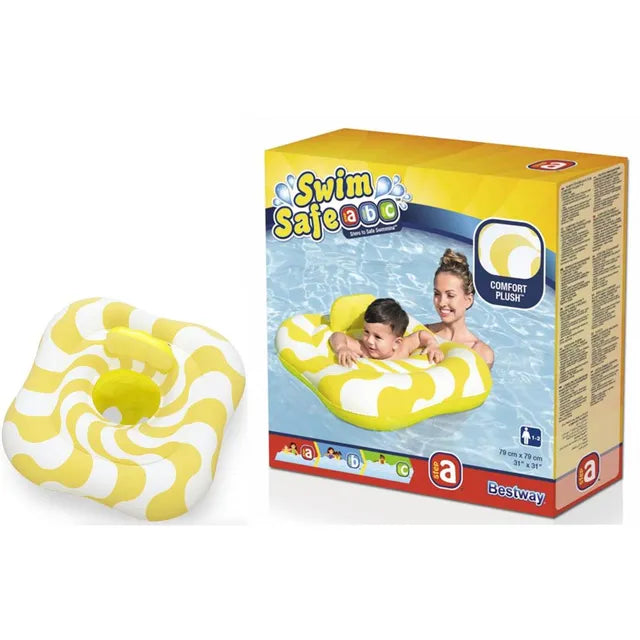 بيست واي - عوامة سباحة قابلة للنفخ للأطفال - مربعة متموجة