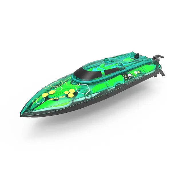سيما - قارب ريفولت كيو 7 إلوميناتور عالي السرعة للتحكم عن بُعد - أخضر
