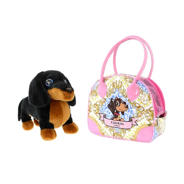 فانفيل - دمية قطيفة داشهند بوبي مع الحقيبة 20 سم