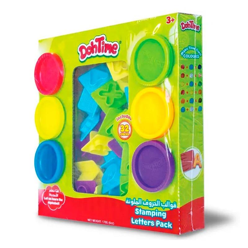 دو تايم - مجموعة صلصال أختام الحروف الملونة 26 قطعة