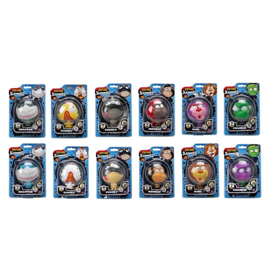 مجموعة مجسمات شخصيات البيض الكرتونية داخل كبسولة