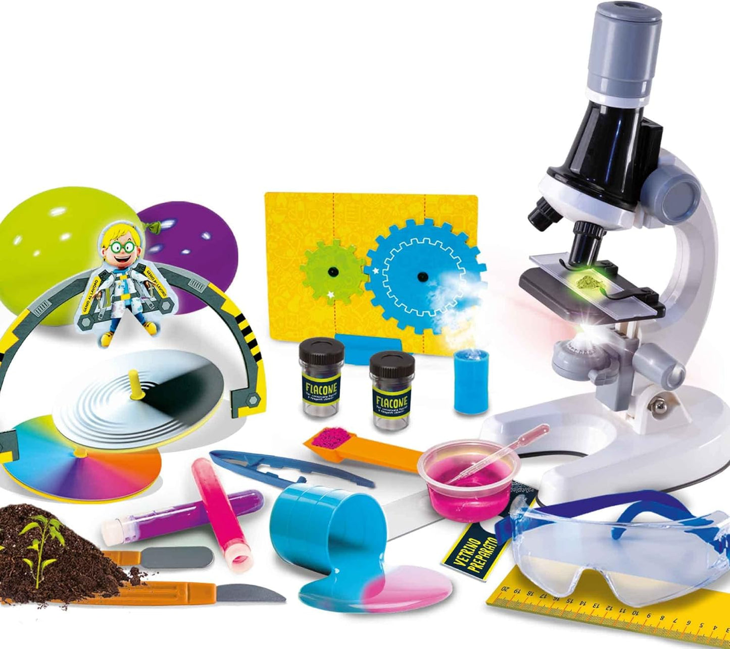 المختبر الكبير للبحث العلمي مع ميكروسكوب