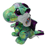 كادلي لوفابلز - دمية قطيفة دراجون لون أخضر مقاس 15 سم