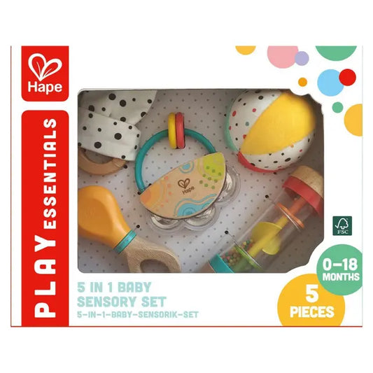هابي - مجموعة ألعاب 5 في 1 الحسية للأطفال