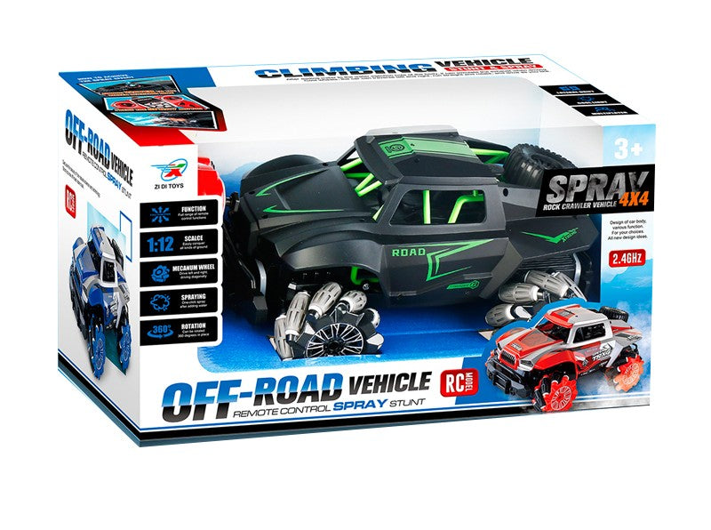 مركبة حركات بهلوانية على الطرق الوعرة تعمل بالتحكم عن بعد مزودة برذاذ