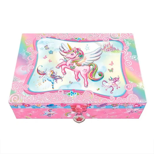 صندوق بطبعات يونيكورن مع قفل