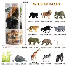 جالاكسي تويز - مجموعة تماثيل عالم الحيوانات البرية   - 12 قطعة