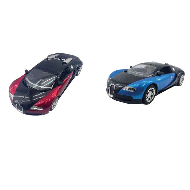 سام تويز - سيارة بوغاتي للتحكم عن بُعد - 1:10 - أزرق وأحمر - يختلف اللون