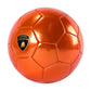 لامبورجيني - كرة قدم بلاستيكية لامعة لون برتقالي - مقاس 2