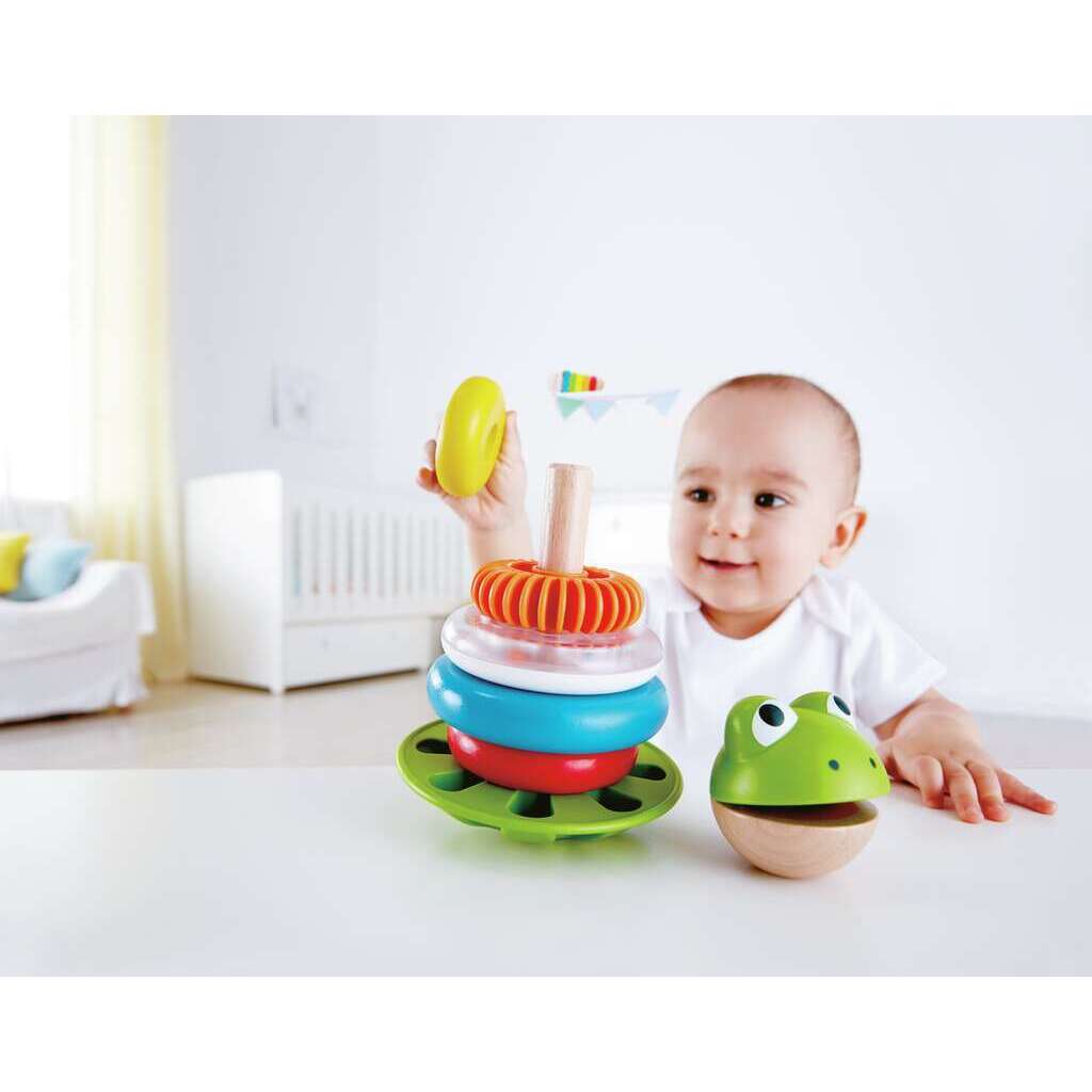 هيب - لعبة حلقات التكديس تصميم ضفدع