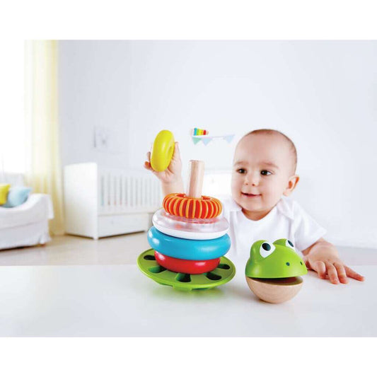 هيب - لعبة حلقات التكديس تصميم ضفدع