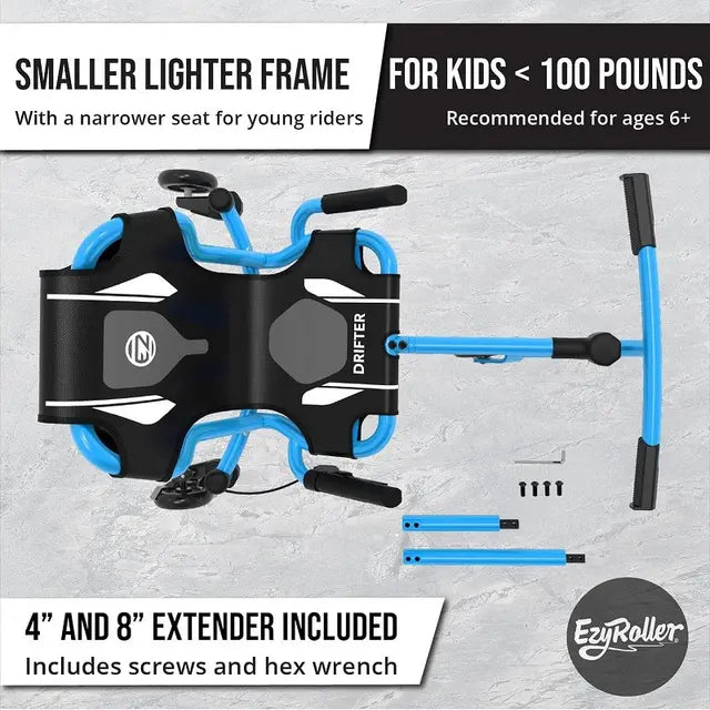 إيزي رولر - دراجة كلاسيكية ثلاثية العجلات دريفتر اكس لون أزرق