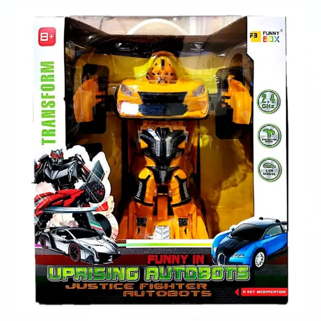 فني بوكس - روبوت سيارة متحولة لون اصفر