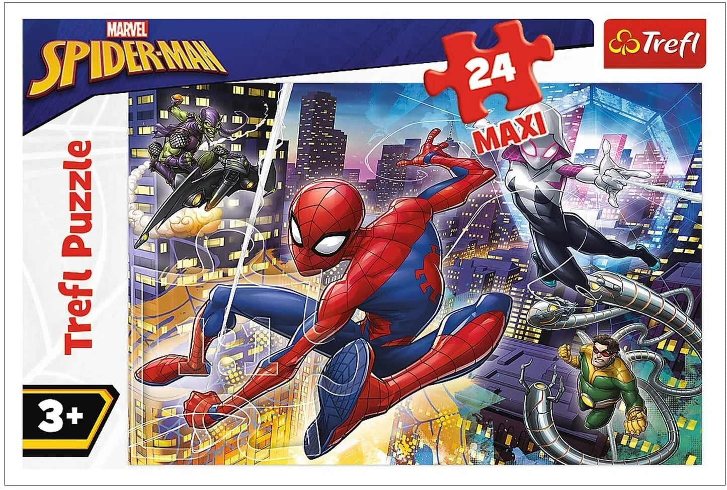 بازل سبايدر مان 24 قطعة ماكسي للأطفال