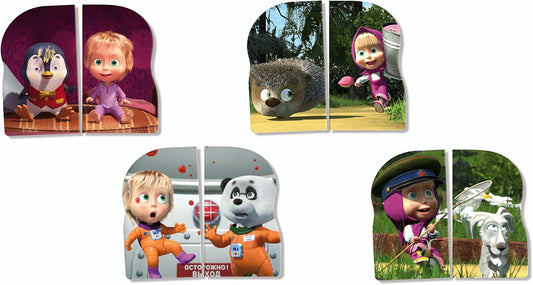 مكعبات أطفال ماشا والدب التعليمية