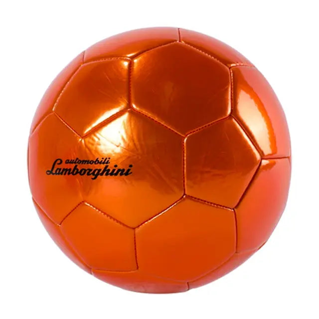 لامبورجيني - كرة قدم بلاستيكية لامعة لون برتقالي - مقاس 2