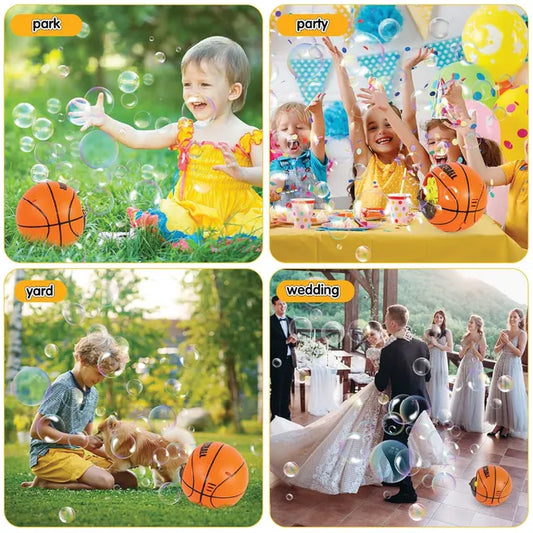 سام تويز - ماكينة فقاعات كرة السلة تعمل بالبطارية - برتقالي