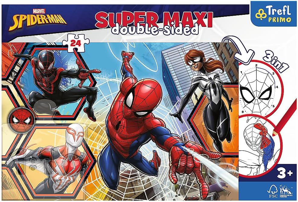 بازل سبايدر مان سوبر ماكسي 24 قطعة دابل سايد