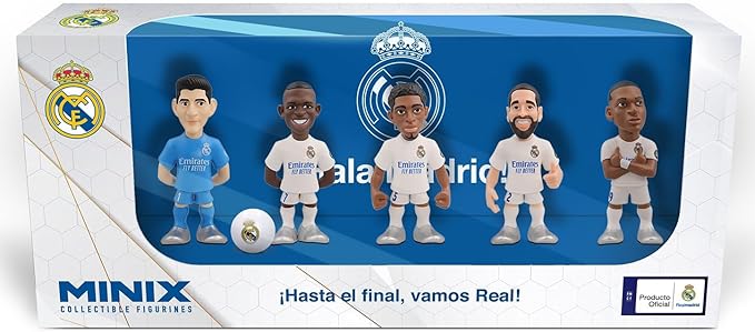 مجموعة مجسمات ريال مدريد من مينيكس مبابي وبيلينجهام وكارفاخال وكورتوا وفينيسيوس